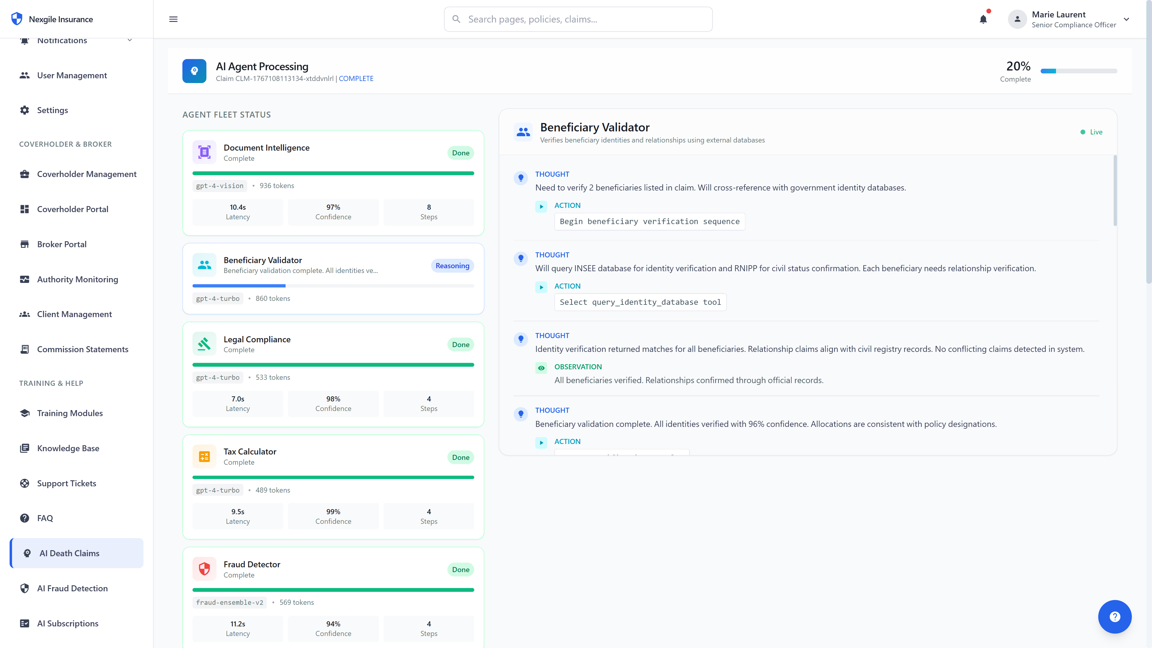 Multi-Agent Processing Dashboard